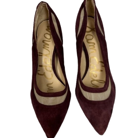 Sam Edelman Burgundy Heels Size 7 - Picture 3 of 5